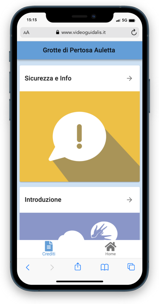 schermata smartphone menu sicurezza introduzione
