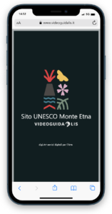 schermata di caricamento dell'applicazione con il logo del parco UNESCO etna